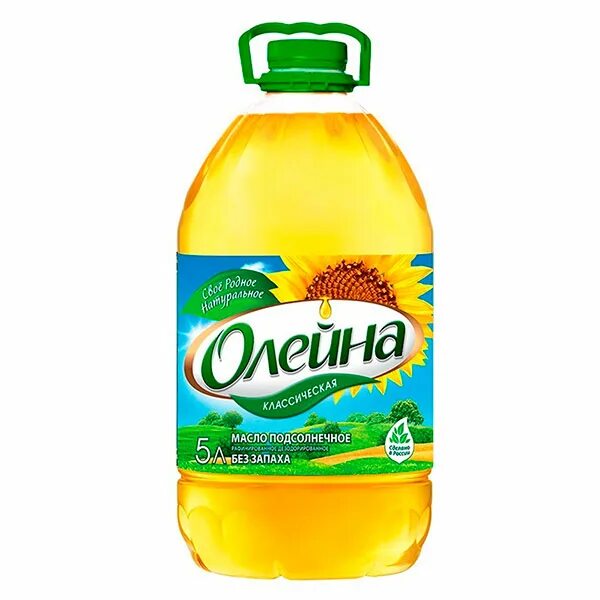 Олейна масло подсолнечное рафинированное, 5 л - купить с доставкой по выгодным ц