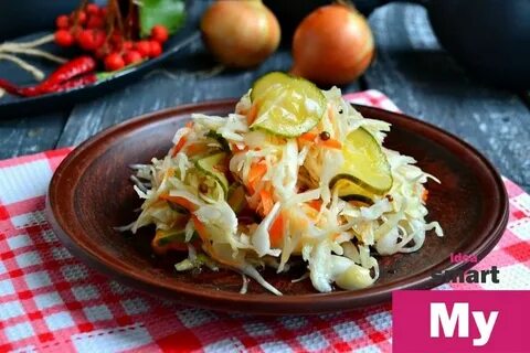 Капуста с солеными огурцами рецепт