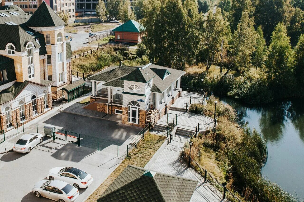 Tyumen, Russia, on May 8, 2019: Housing Complex Lake Arcades Editorial Stock Ima