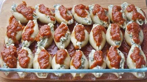 Ракушки с сыром в духовке