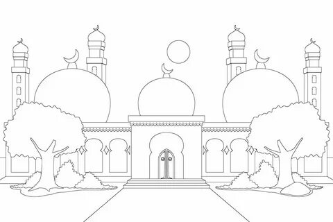 Мусульманская мечеть рисунок