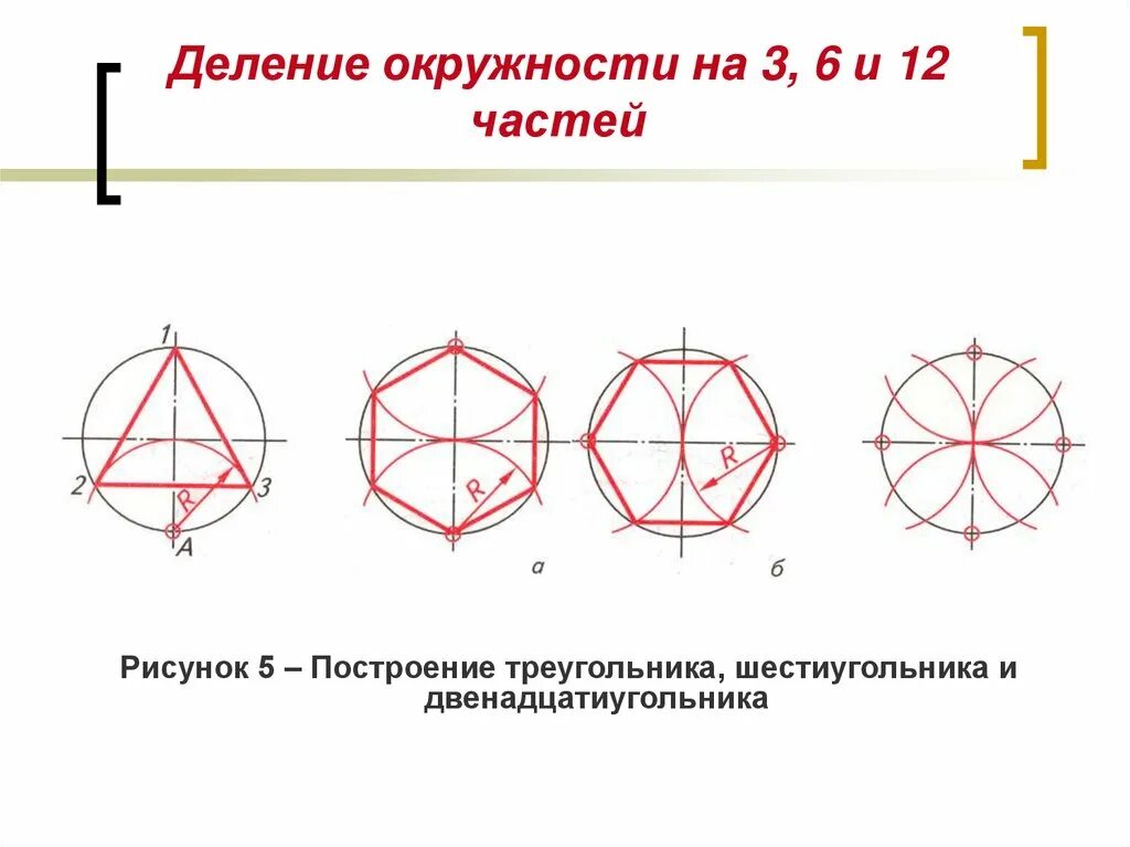 Деление окружности. Геометрические построения деление окружности. Деление окружности на 3. Круг разделенный на 6 частей.