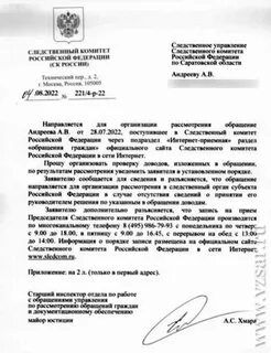 Поручение руководителя следственного органа