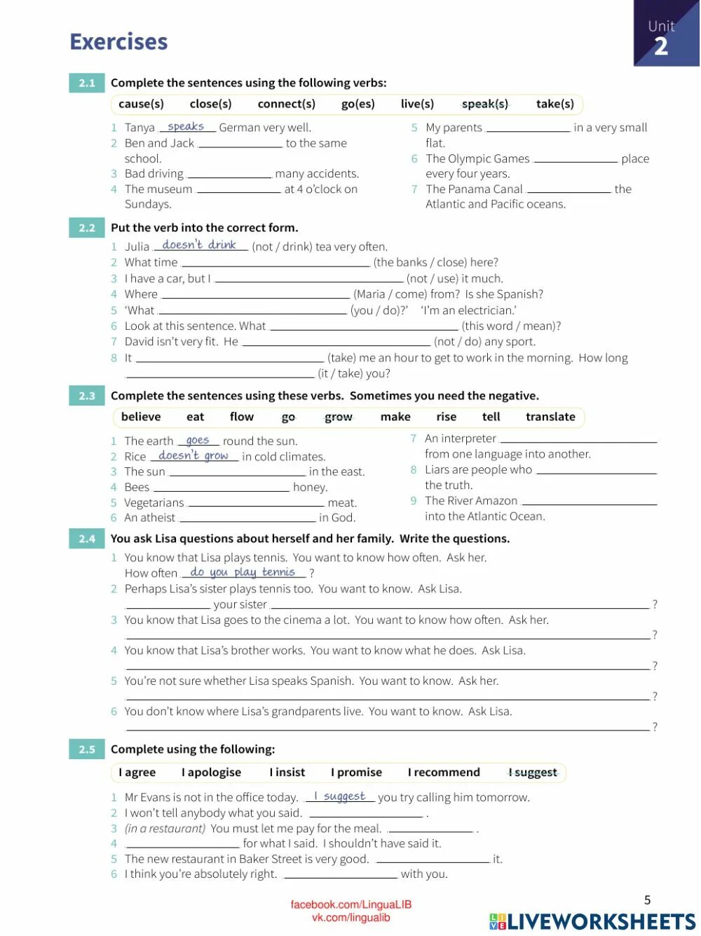 Tanya speaks. Complete the sentences using the following verbs Tanya speaks German very well. Murphy Intermediate answers Unit 13. You ask Lisa questions about herself and her Family write the questions 2.4 ответы. Match the verbs and the Nouns 5 класс ответы.