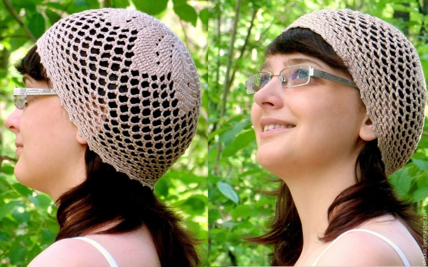 Шапочка для лета. Летняя шапка. Шапочка для лета. Берет крючком. Летняя вязаная шапочка.