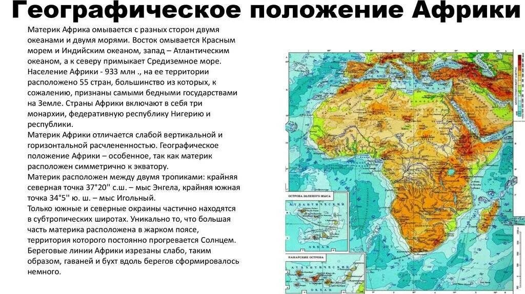 С запада омывает океан с востока. Физико географическая характеристика положения страны Африки. Географические положение материковой Африки. Географическое положение и очертания берегов Африки. Характеристика Африки по географическому положению.