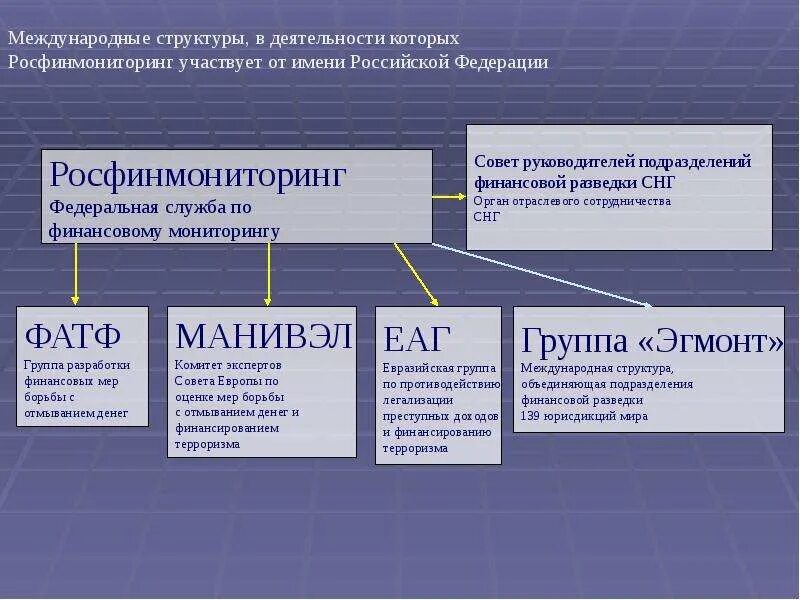 Основы международной системы под фт. Структура международной системы под/фт. структура системы под фт. состав национальной системы под/фт.