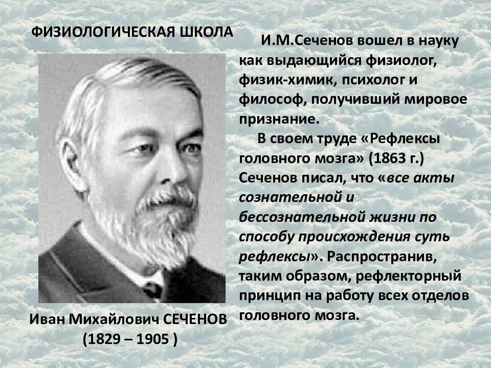 Сеченов и.м. (1829-1905). Сеченов физиолог.