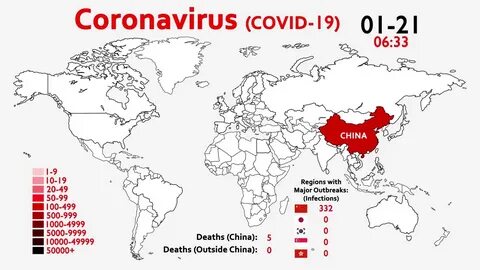 Карта распространения коронавируса в мире