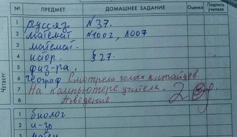 Было задано домашнее задание