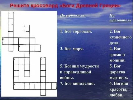 Слова древняя греция кроссворд