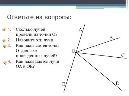 Сколько лучей можно провести из одной точки
