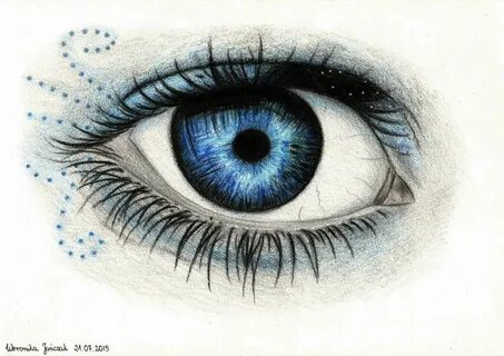 Colour the eyes blue