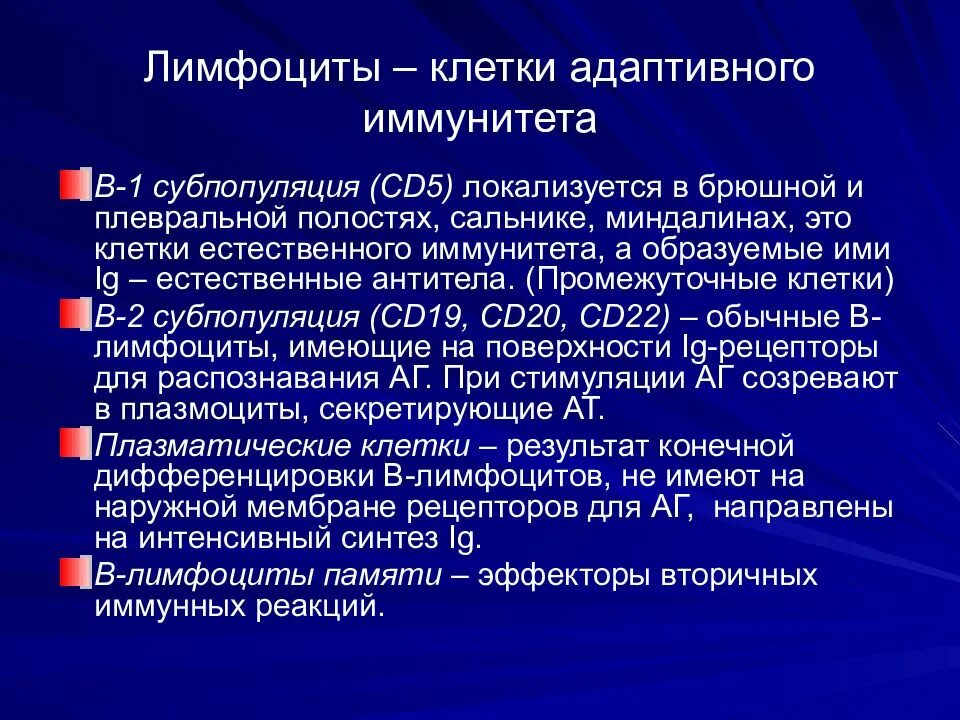 Субпопуляция лимфоцитов. Клетки адаптивного иммунитета. В-лимфоциты: субпопуляции и их функции.. Популяции и субпопуляции т-лимфоцитов. Субпопуляции в лимфоцитов