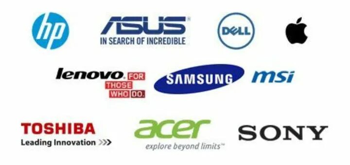 Какие марки ноутбуков. Фирмы производители компьютеров. Производители ноутбуков. Марки компьютеров ноутбуков. Бренды ноутбуков логотипы.