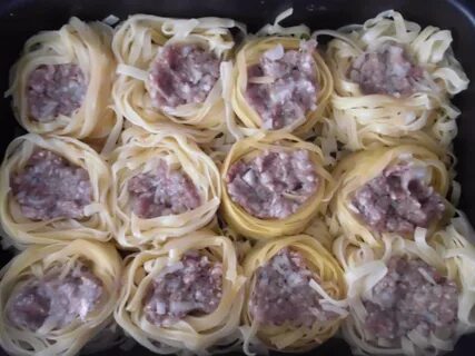 Макароны гнезда фото рецепт