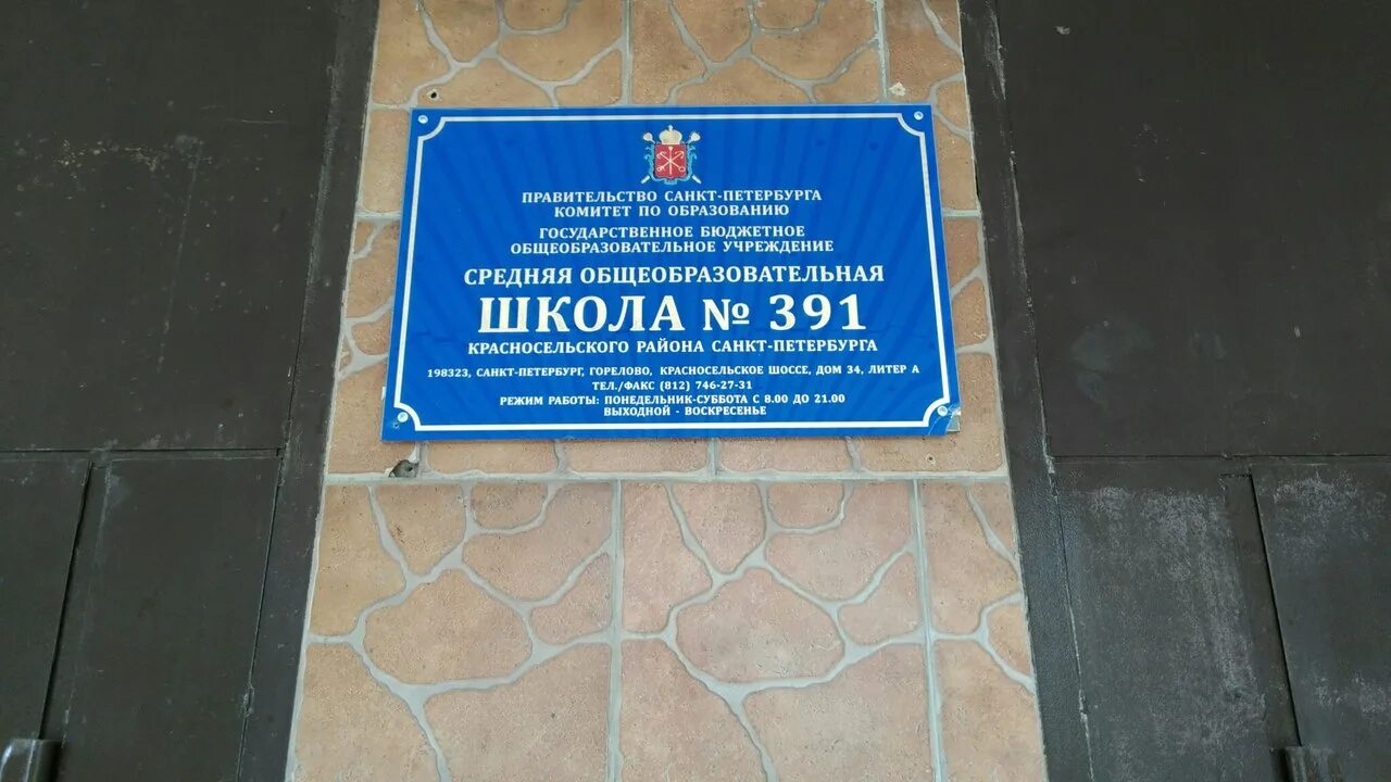 СОШ 391 Красносельского района. 391 Школа Красносельского района СПБ. Школа 391 Горелово. Красносельский отдел образования спб