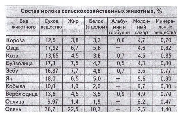 Состав молока разных животных таблица. Таблица жирности молока коровы. Химический состав молока коровы таблица. Жирность молока у разных животных таблица. Сколько молозива у коров