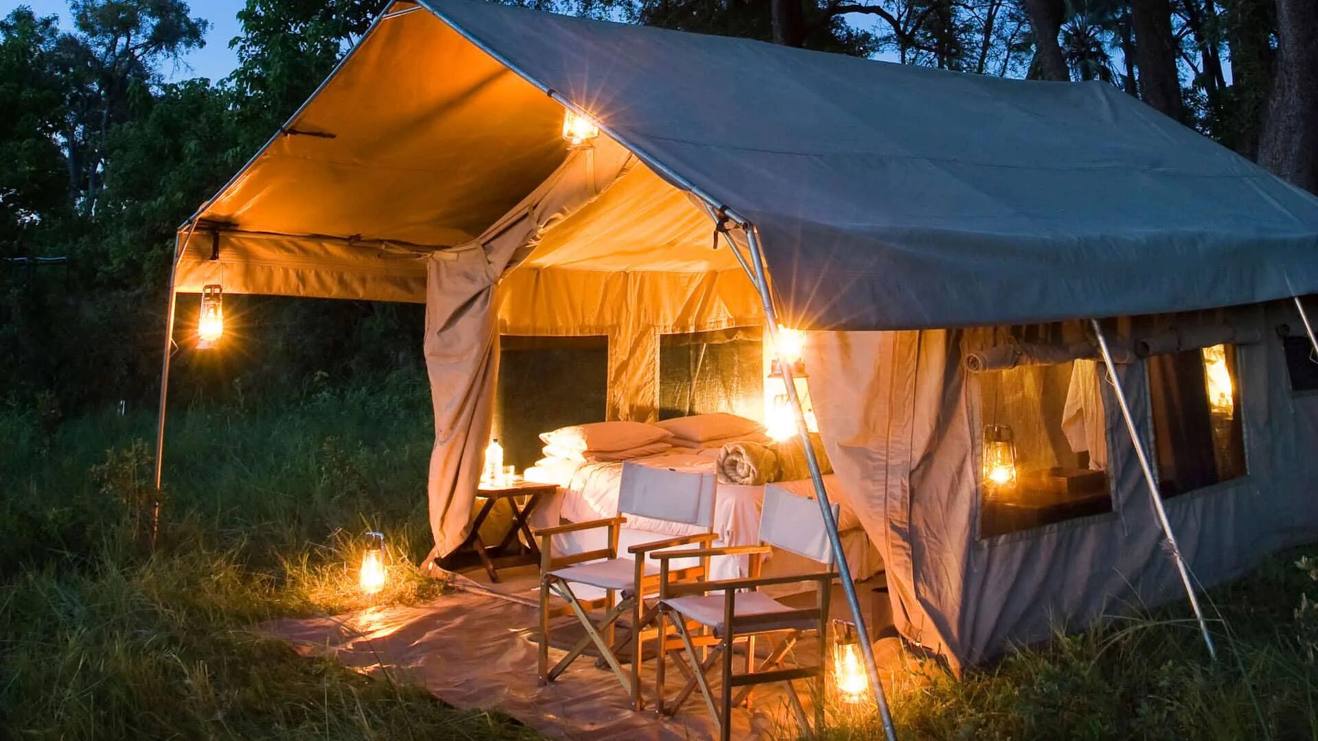 Under canvas