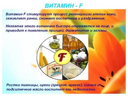 Роль витамина f