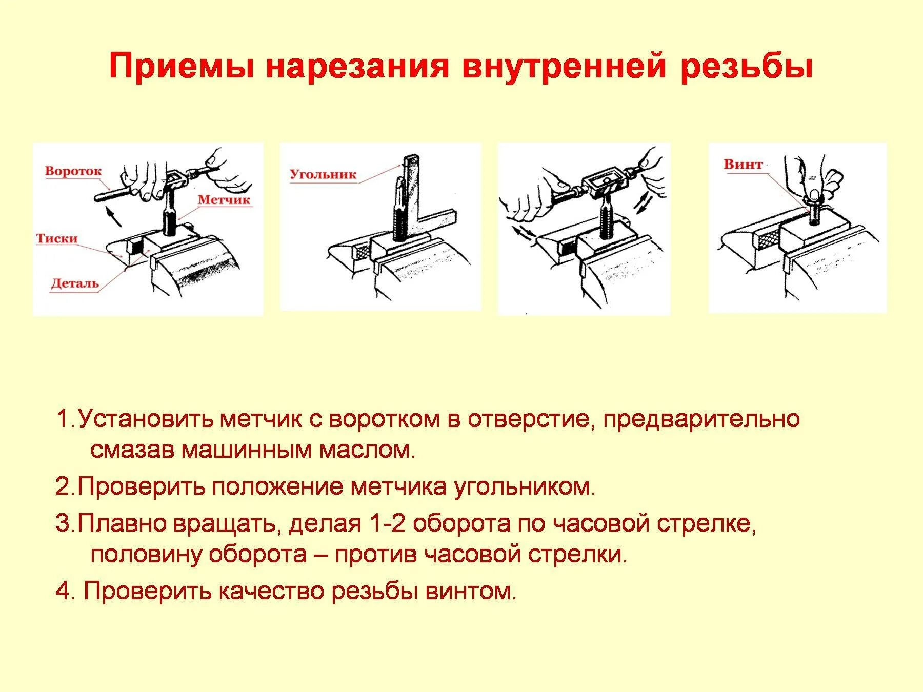 Как нарезать внутреннюю