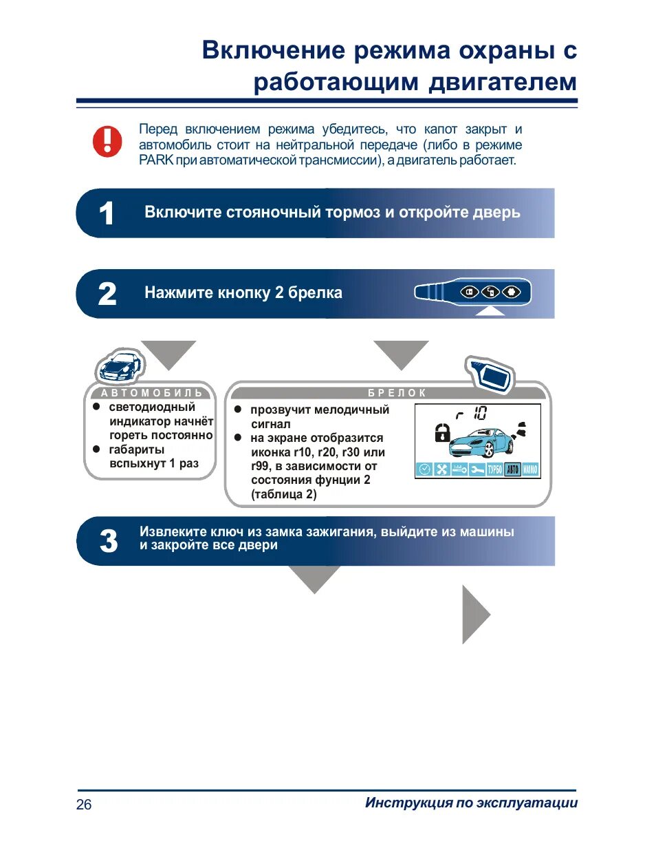 Постановка машины на охрану