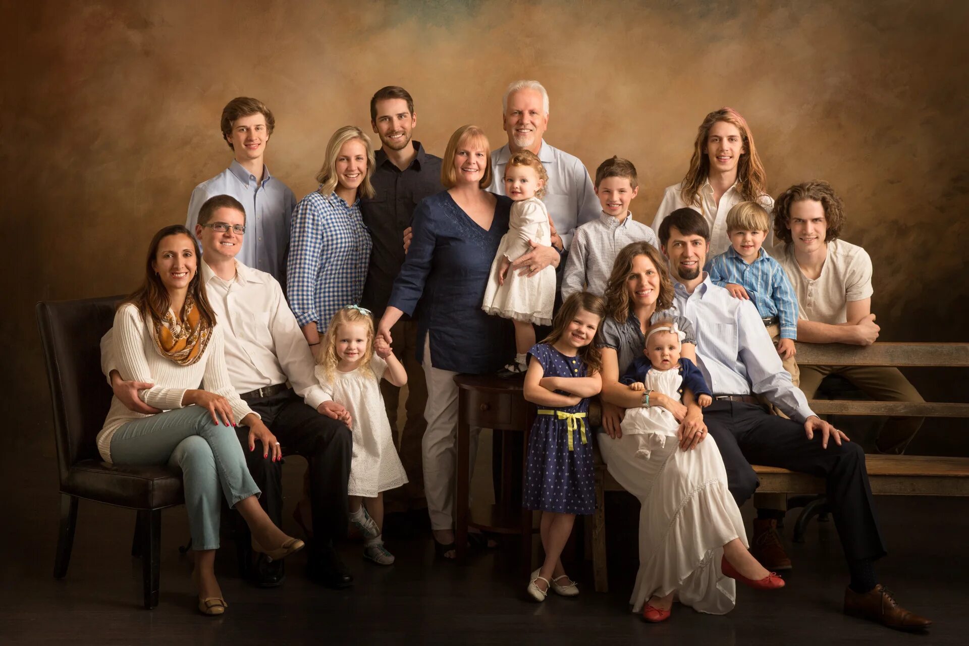 Родственники 1. Большая семья. Семья поколения. Расширенная семья. Портрет большой семьи.