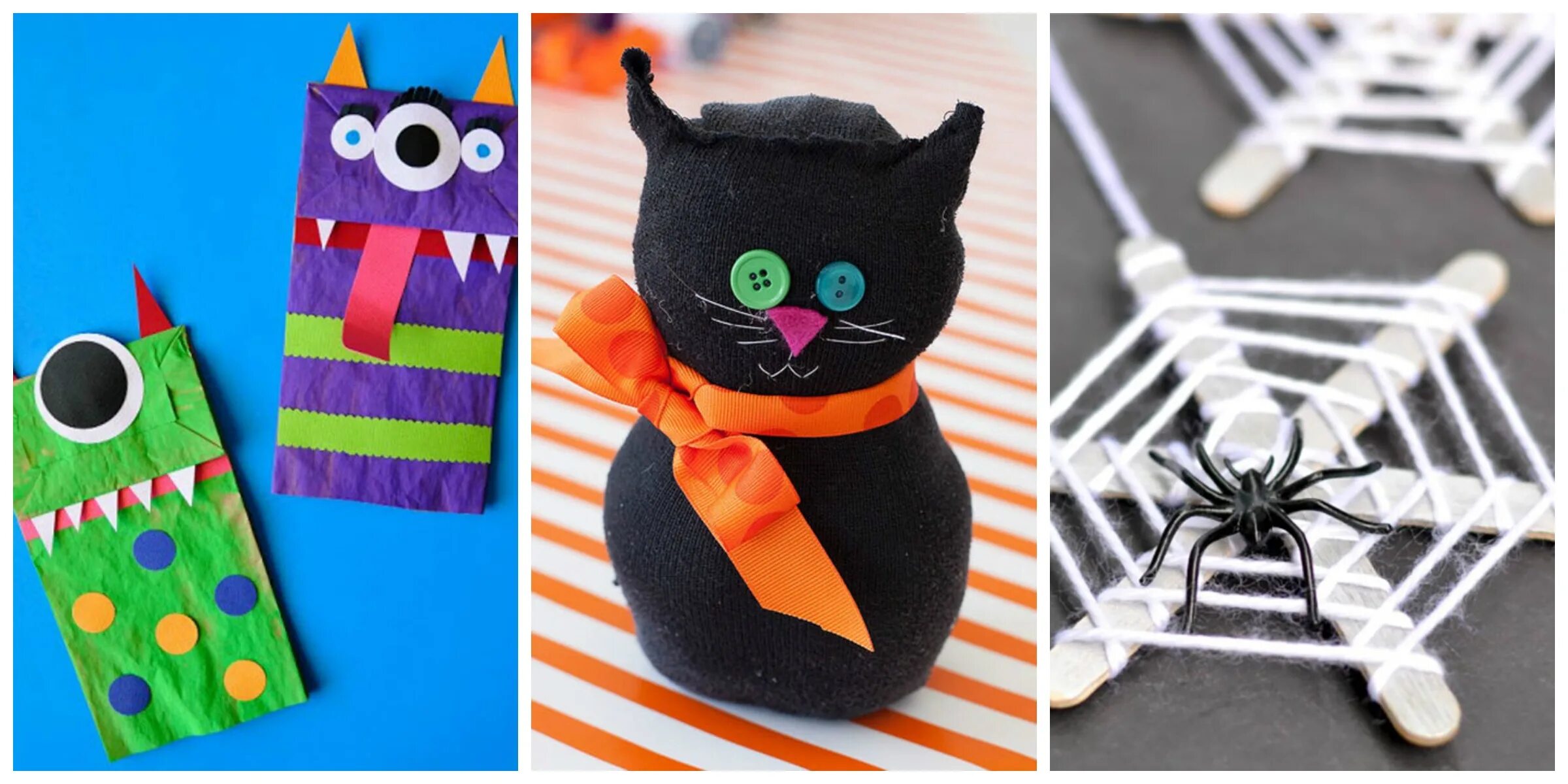 Easy craft. Halloween Craft. Halloween Handicraft. Сделать из бумаги игрушки на Хэллоуин. Easy Halloween Craft for Kids.