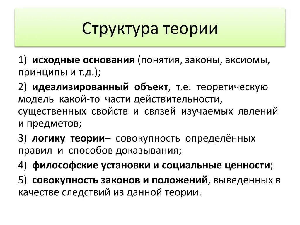 Состав гипотезы. Структура теории. Структура научной теории. Элементы структуры теории. Элементами логической структуры гипотезы являются:.