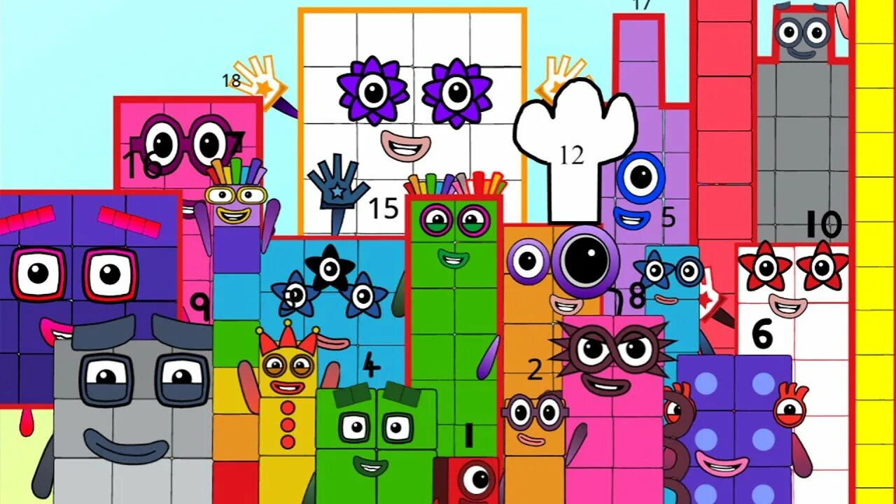 5. Number blocks band halves. Numberblocks band. Numberblocks 9000. Numberblocks band 371-380.