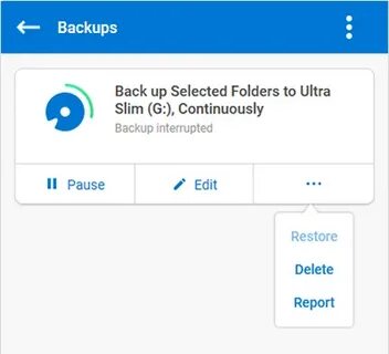 Backup failed