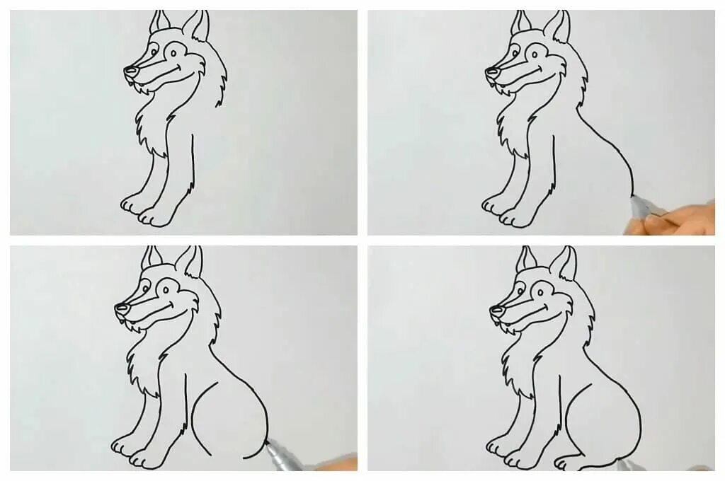 Волк поэтапно для детей. Волк рисунок. Рисунок волка для детей лёгкий. Волк рисование для детей. Поэтапное рисование волка.