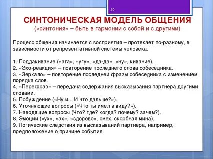 Понятие модели общения