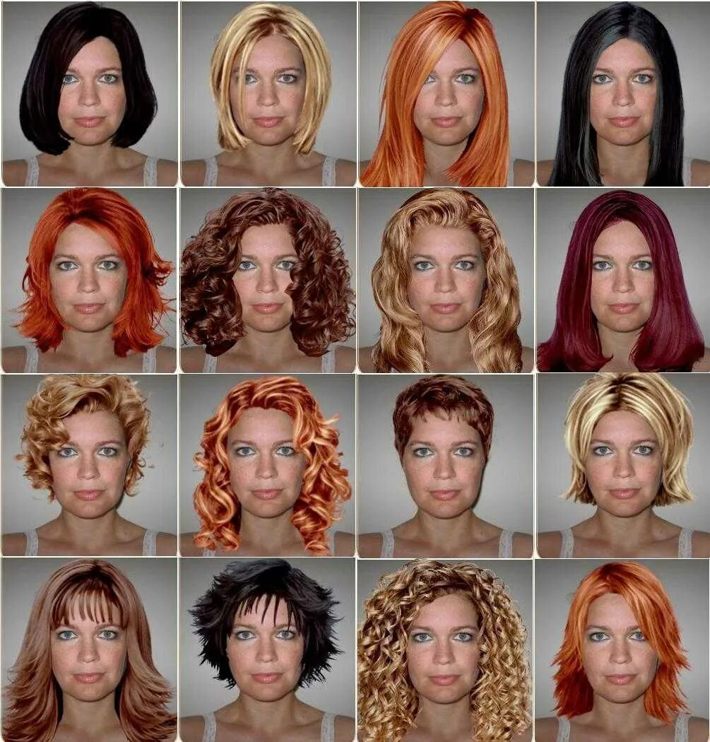 Нормальный цвет волос. Люди с разными прическами. Подобрать прическу и цвет волос. Подобрать стрижку и цвет волос. Разные женские лица.