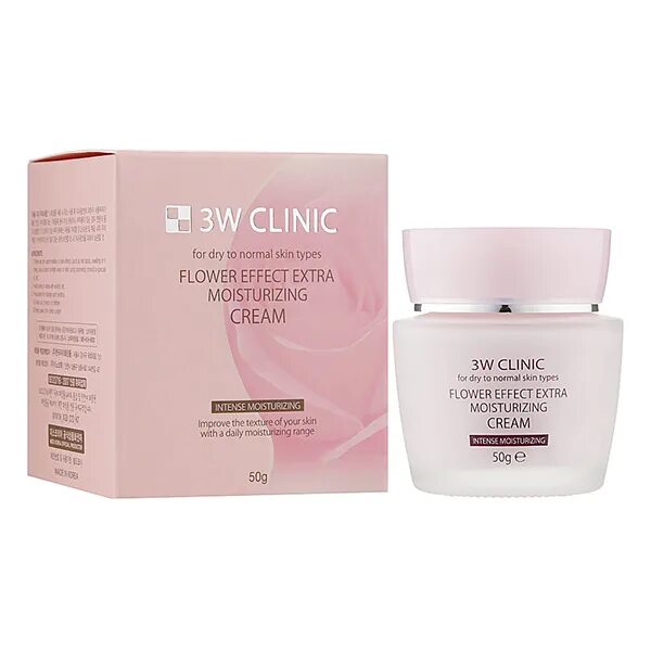 Крем для лица 3w Flower Effect Extra Moisture Cream 50 мл./100. [3w Clinic] увлажнение/набор для лица Flower Effect Extra Moisturizing 3 Kit Set. Крем для лица увлажняющий 50 мл Flower Effect Extra от бренда 3w Clinic. Крем с цветочным экстрактом 3w 50г.