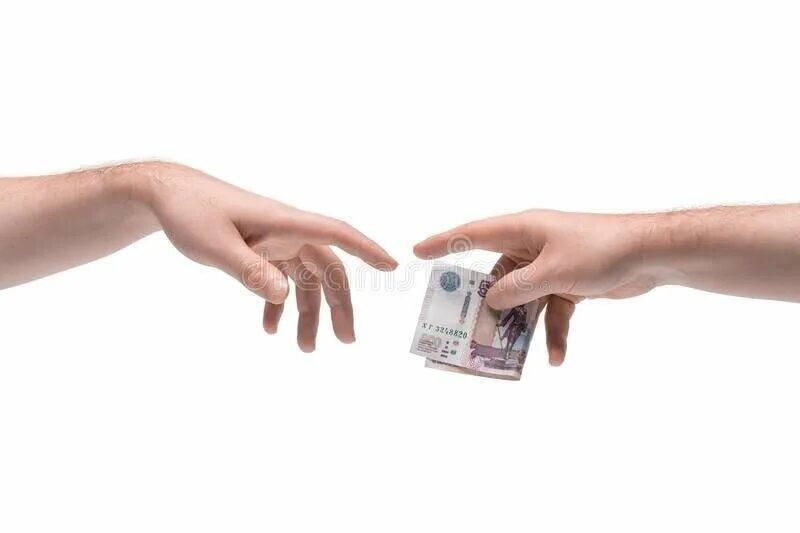 Руки передают деньги. Деньги в двух руках. Две руки передают деньги.