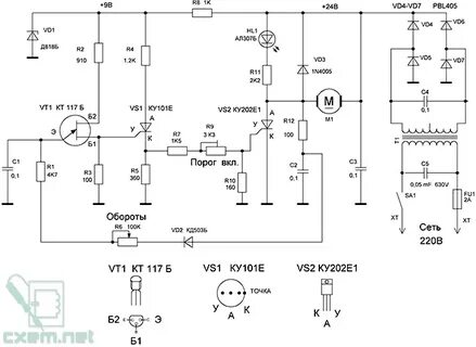 Регулятор скорости двигателя схема