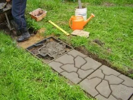 Укладка плитки на дачном участке
