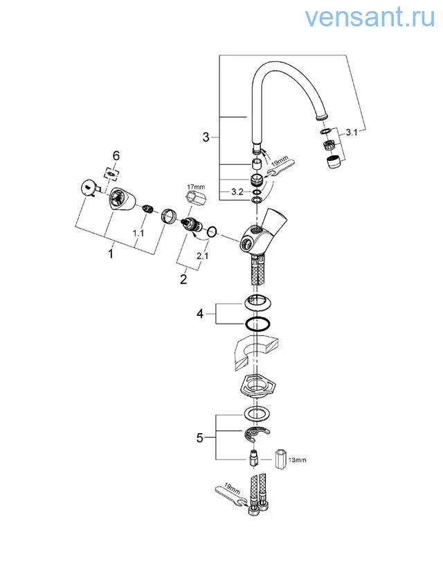Ремонт смесителя с поворотным изливом. Разобрать смеситель для кухни однорычажный Grohe. Схема разобрать смеситель Грое. Разбор смесителя Grohe 2000. Кухонный кран Grohe разобрать носик.