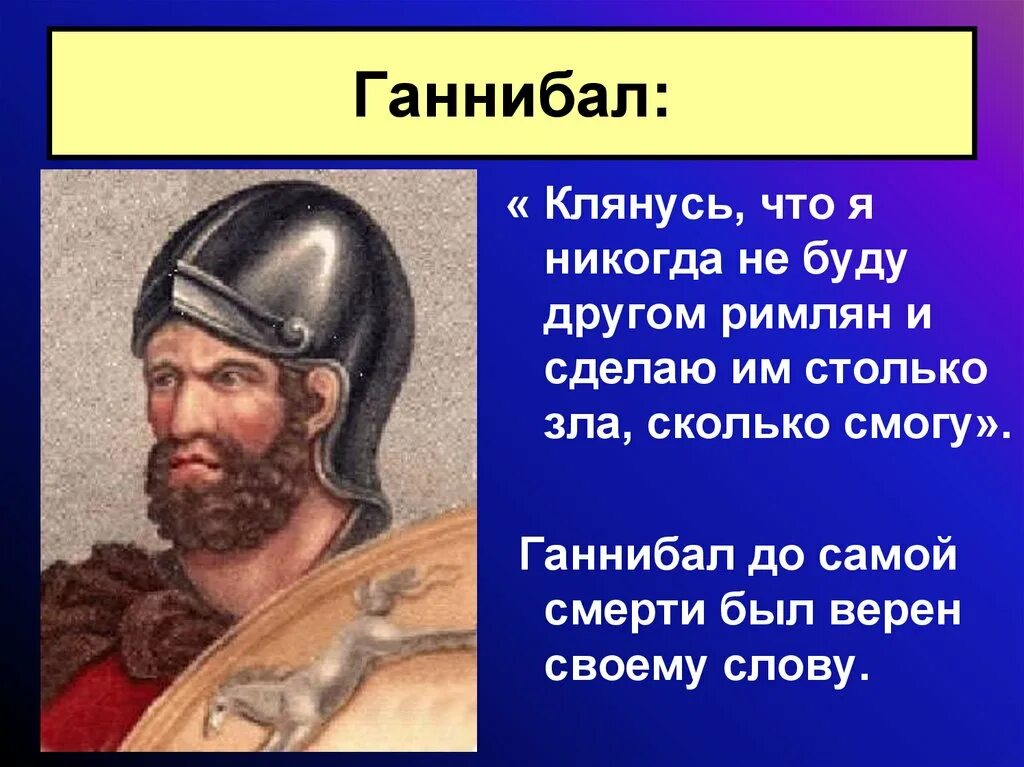 Исторический портрет ганнибала