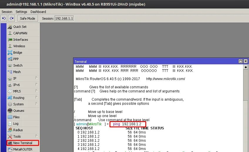 Mikrotik ping