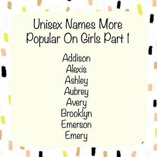 Unisex names