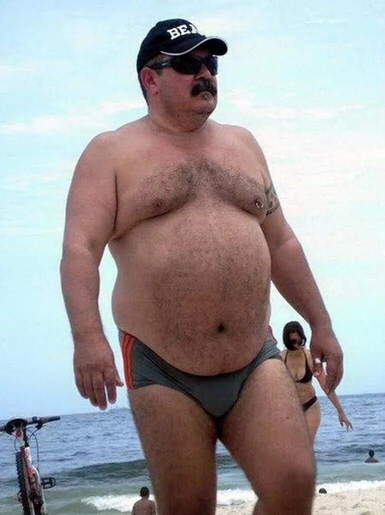 Daddies fat gays. Speedo fat man. Bear Daddy Beach. Fat man Moustache.