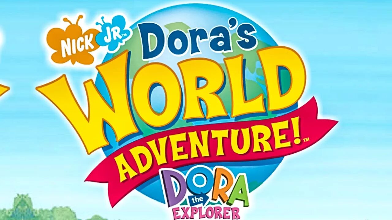 Doras world adventure. Dora the Explorer Dora's World Adventure. Dora World Adventure logo. Dora the Explorer Fairytale Fiesta.