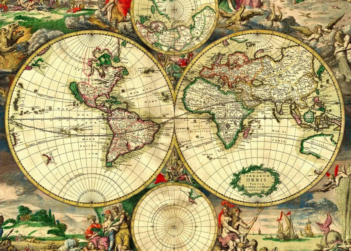 Старинные географические карты. Старая карта. Карти н