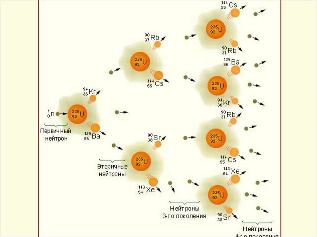 Цепная реакция деления урана 238. Цепная реакция деления ядер урана 235. Схема цепной ядерной реакции. Цепная ядерная реакция деления ядра.