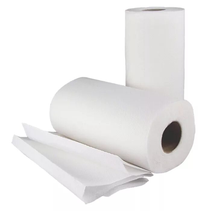 White roll. Рулон бумажных полотенец красиво лежит. Рулон белой хозяйственной бумаги. Rolls of White Towel paper. Kitchen Towels paper.
