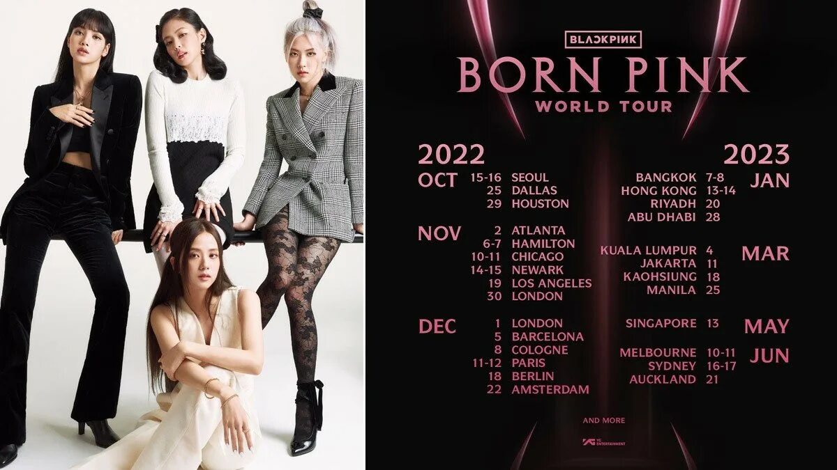 Блэкпинк Борн Пинк мировой тур. Группа BLACKPINK 2023. Расписание BLACKPINK World Tour born Pink. BLACKPINK World Tour 2023. Пинк билеты на концерт