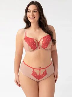 Soft beige embroidered bra Gorsenia K761 Carla #3.