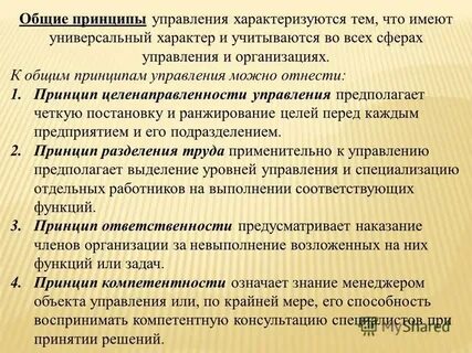 Доклад на тему принципы